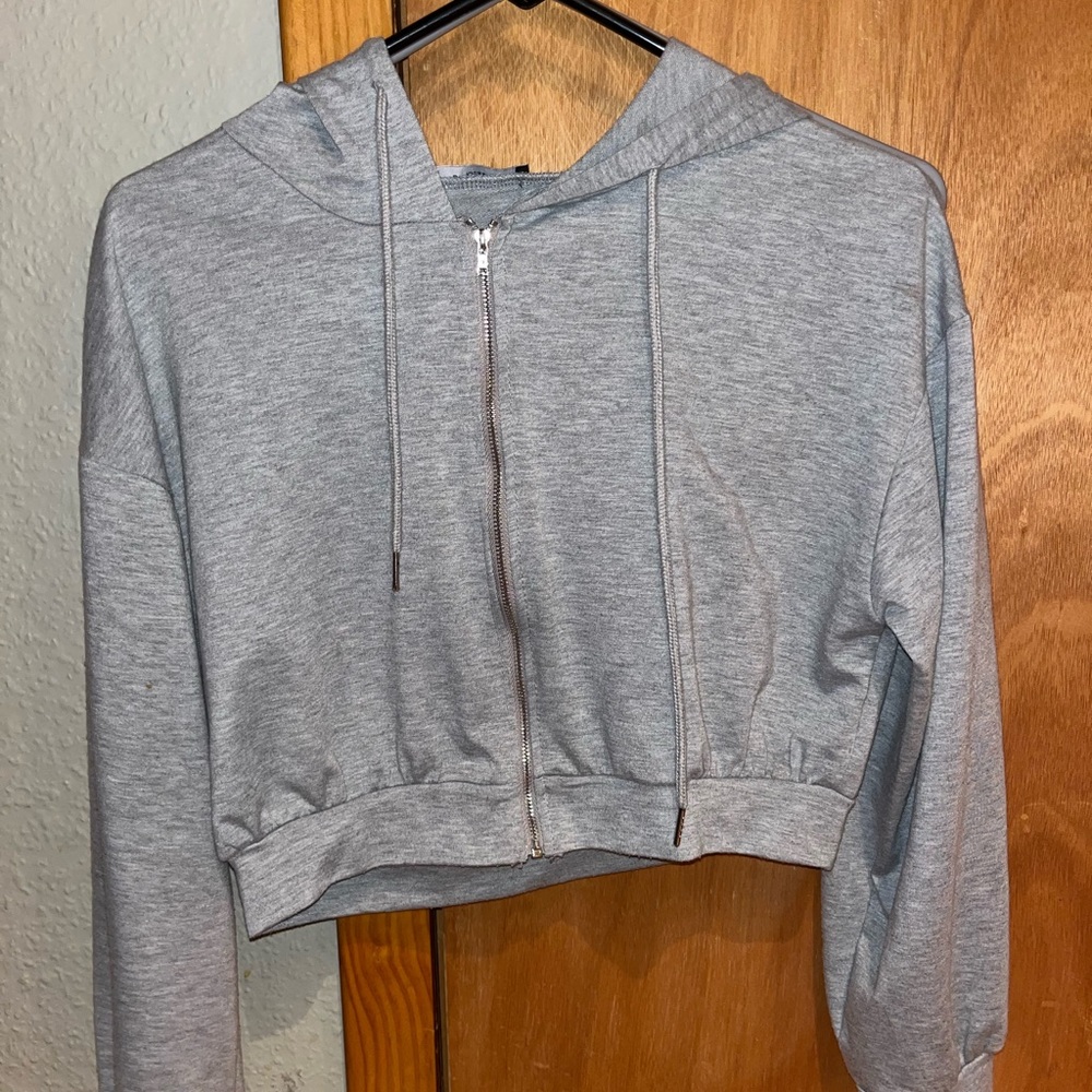 Crop zip up jacket